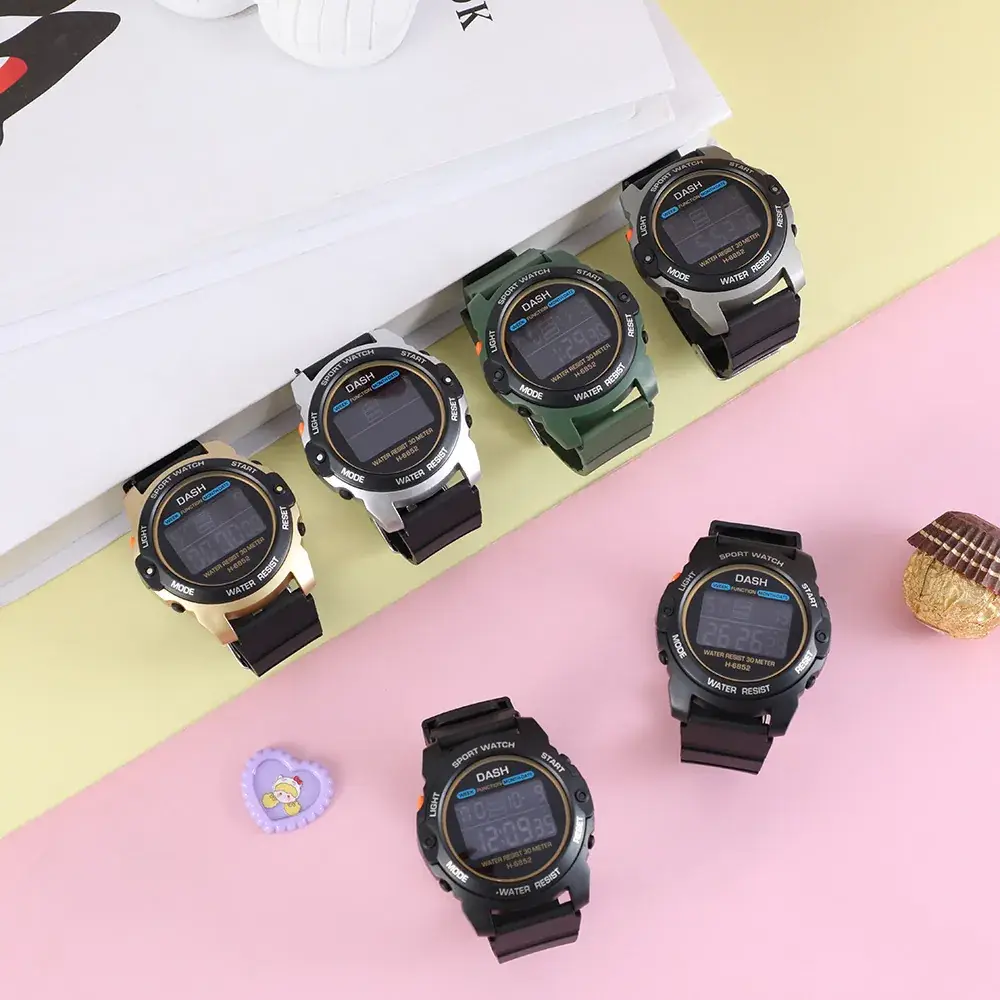 Black Waterproof Digital Watch for Men Women