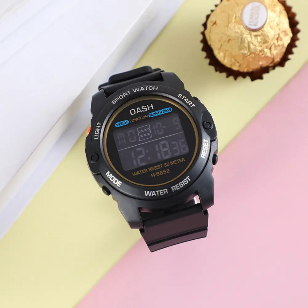 Black Waterproof Digital Watch for Men Women — feature 10