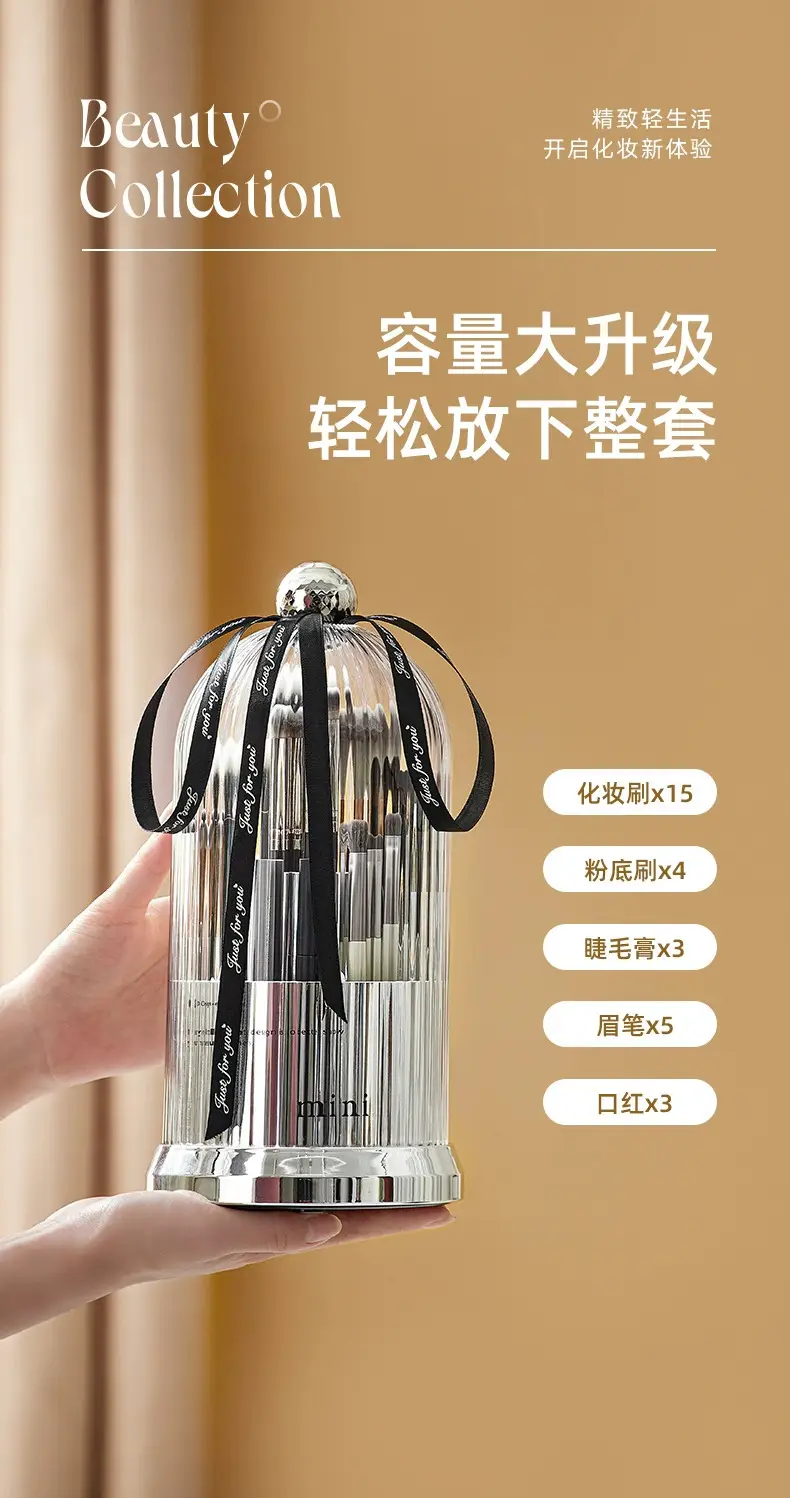 Mini Rotating Dustproof Cosmetic Storage Cylinder with Lid — feature 8