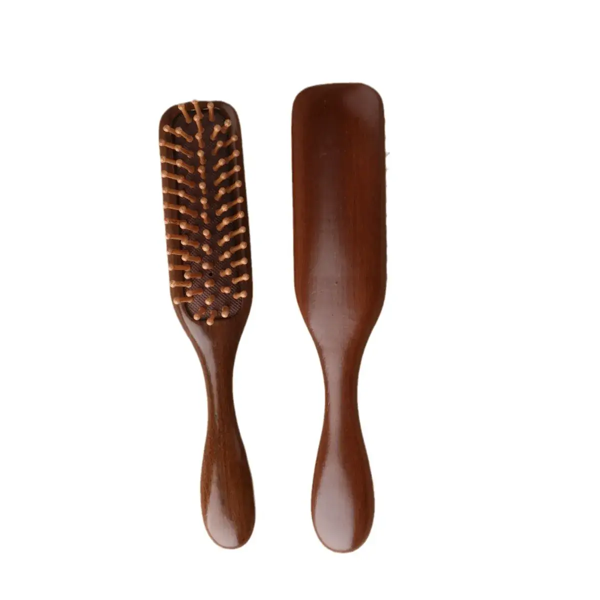 Narrow Air Cushion Hair Comb Gold Wood - Image 10
