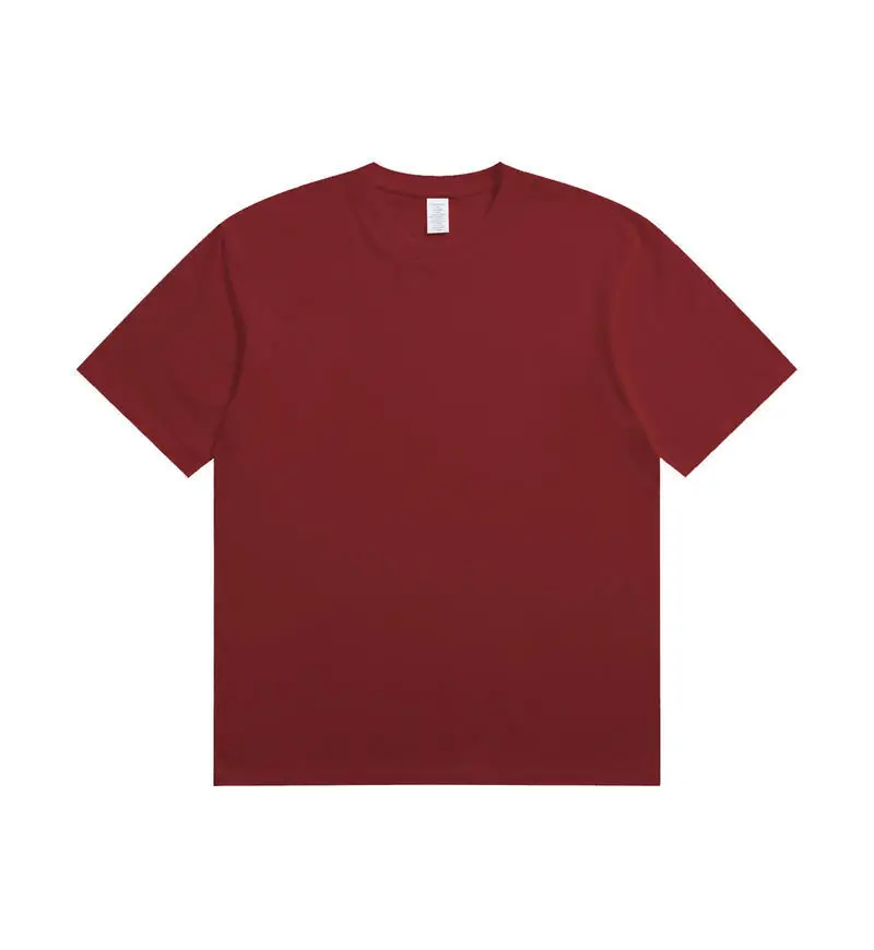 Men's 230g Cotton T-Shirt White Round Neck Loose Fit - Image 60