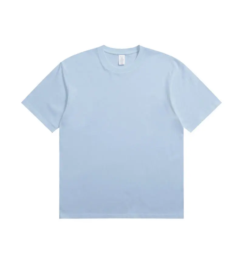 Men's 230g Cotton T-Shirt White Round Neck Loose Fit - Image 62