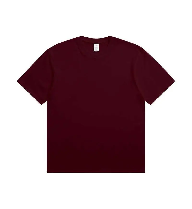 Men's 230g Cotton T-Shirt White Round Neck Loose Fit - Image 63