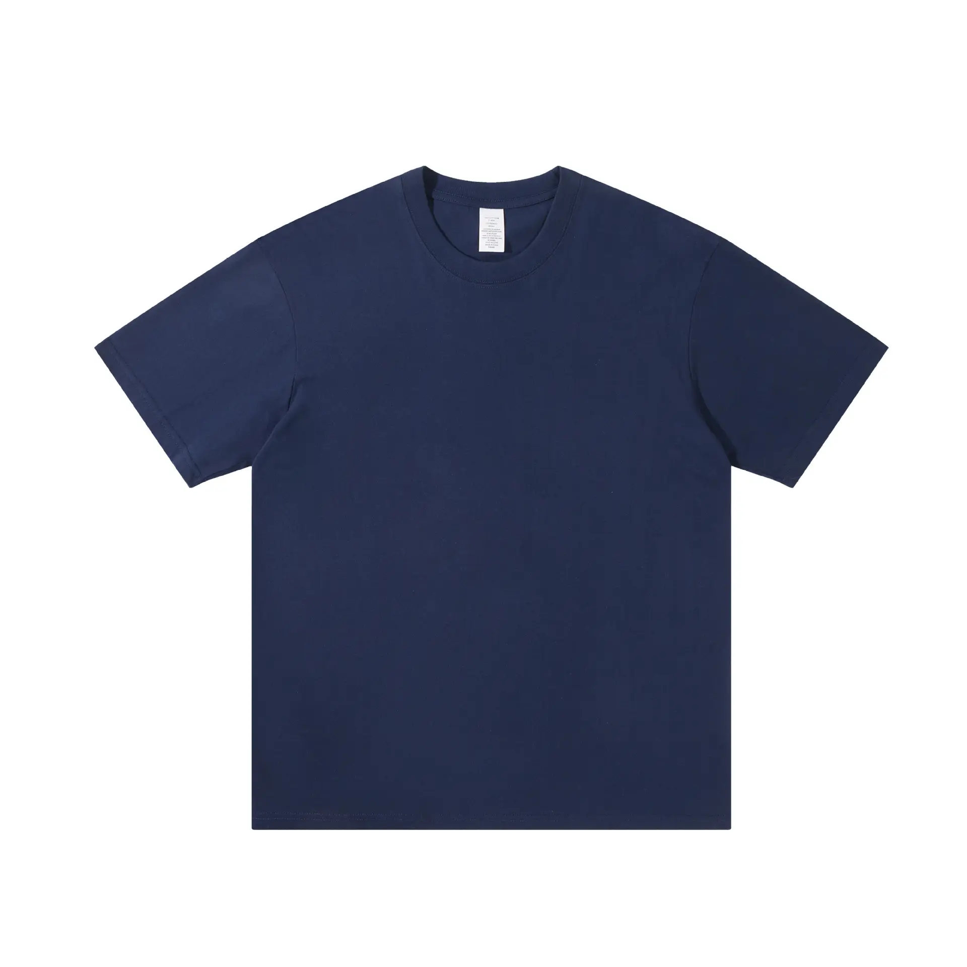 Men's 230g Cotton T-Shirt White Round Neck Loose Fit - Image 20