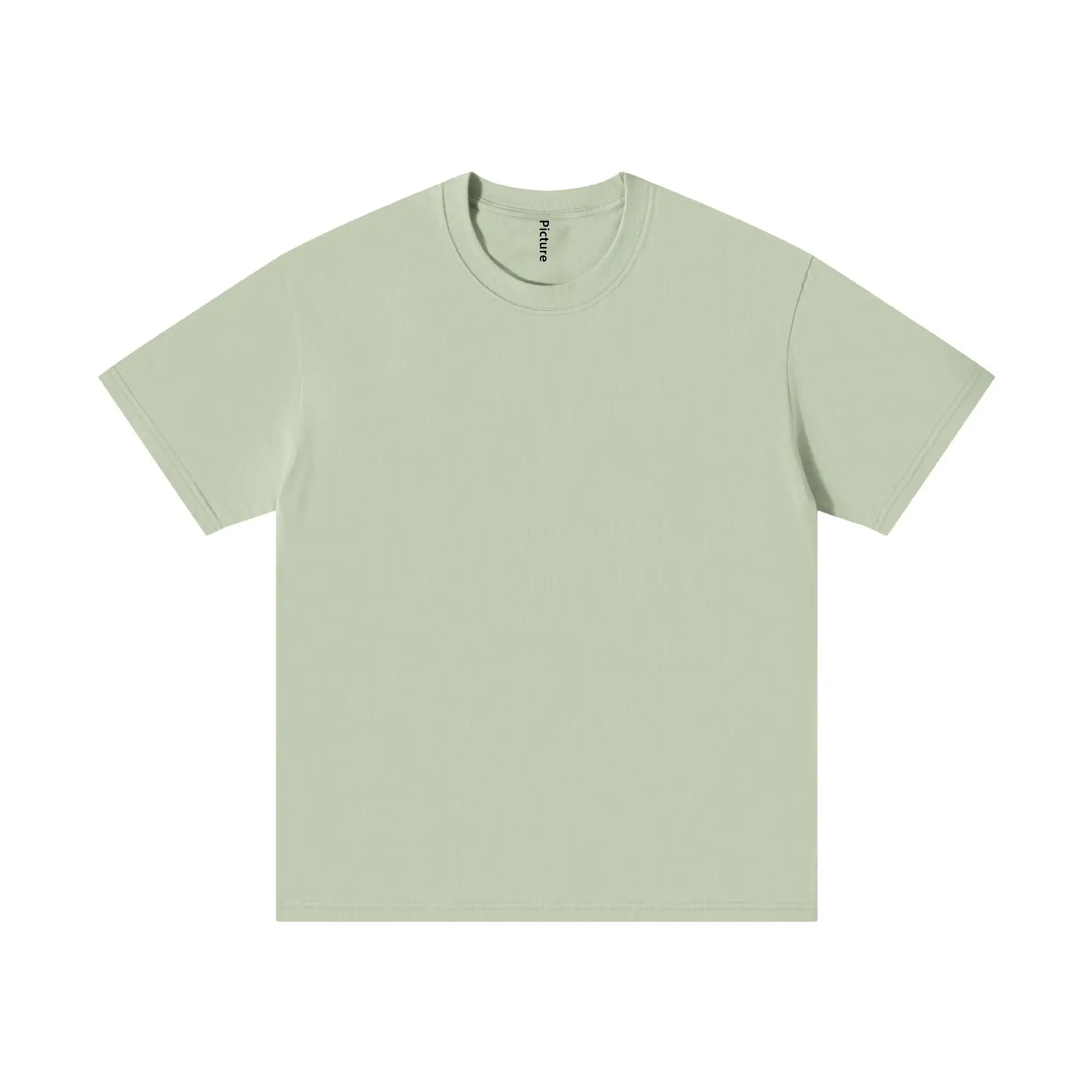 Men's 230g Cotton T-Shirt White Round Neck Loose Fit - Image 52