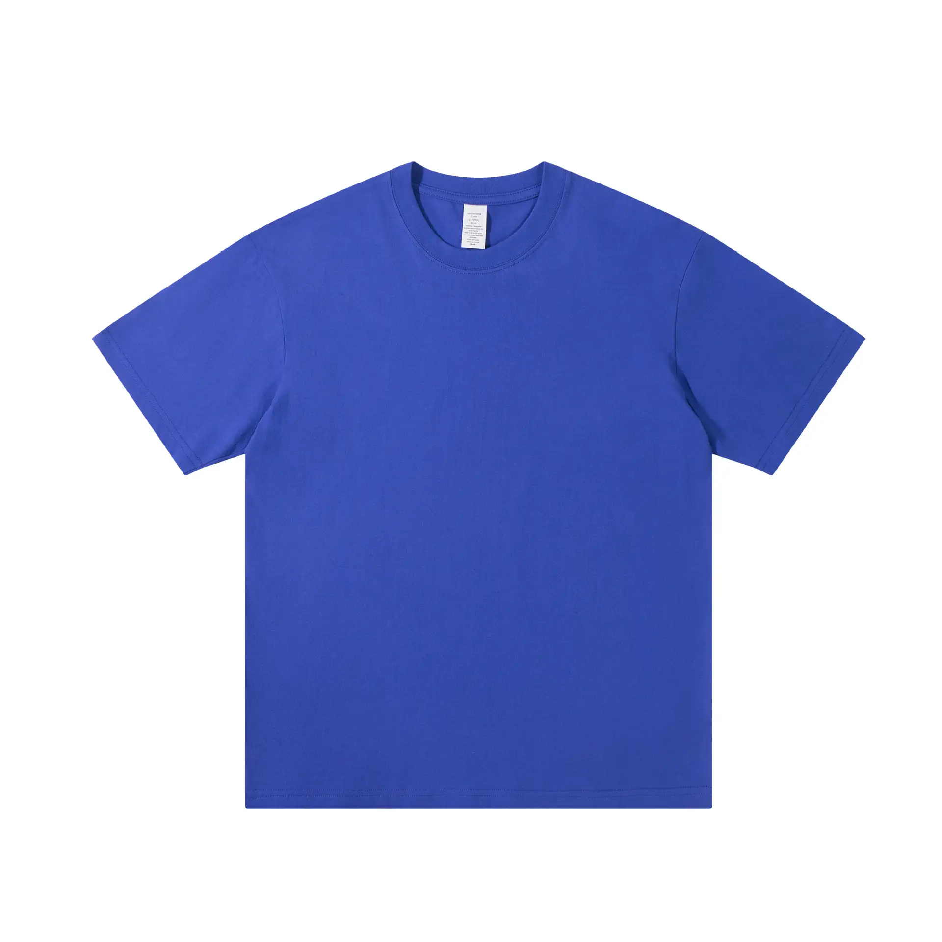 Men's 230g Cotton T-Shirt White Round Neck Loose Fit - Image 11