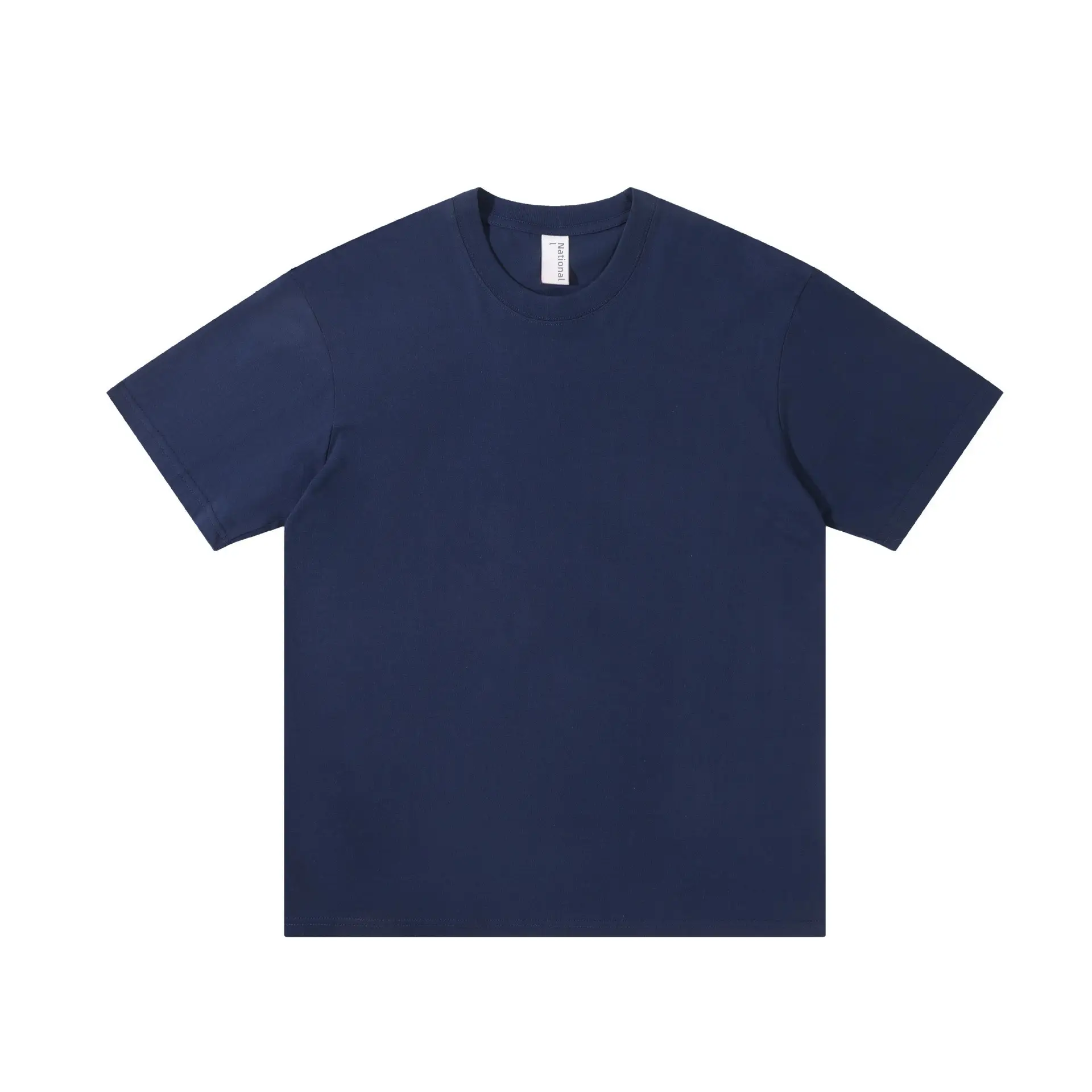 Men's 230g Cotton T-Shirt White Round Neck Loose Fit - Image 14