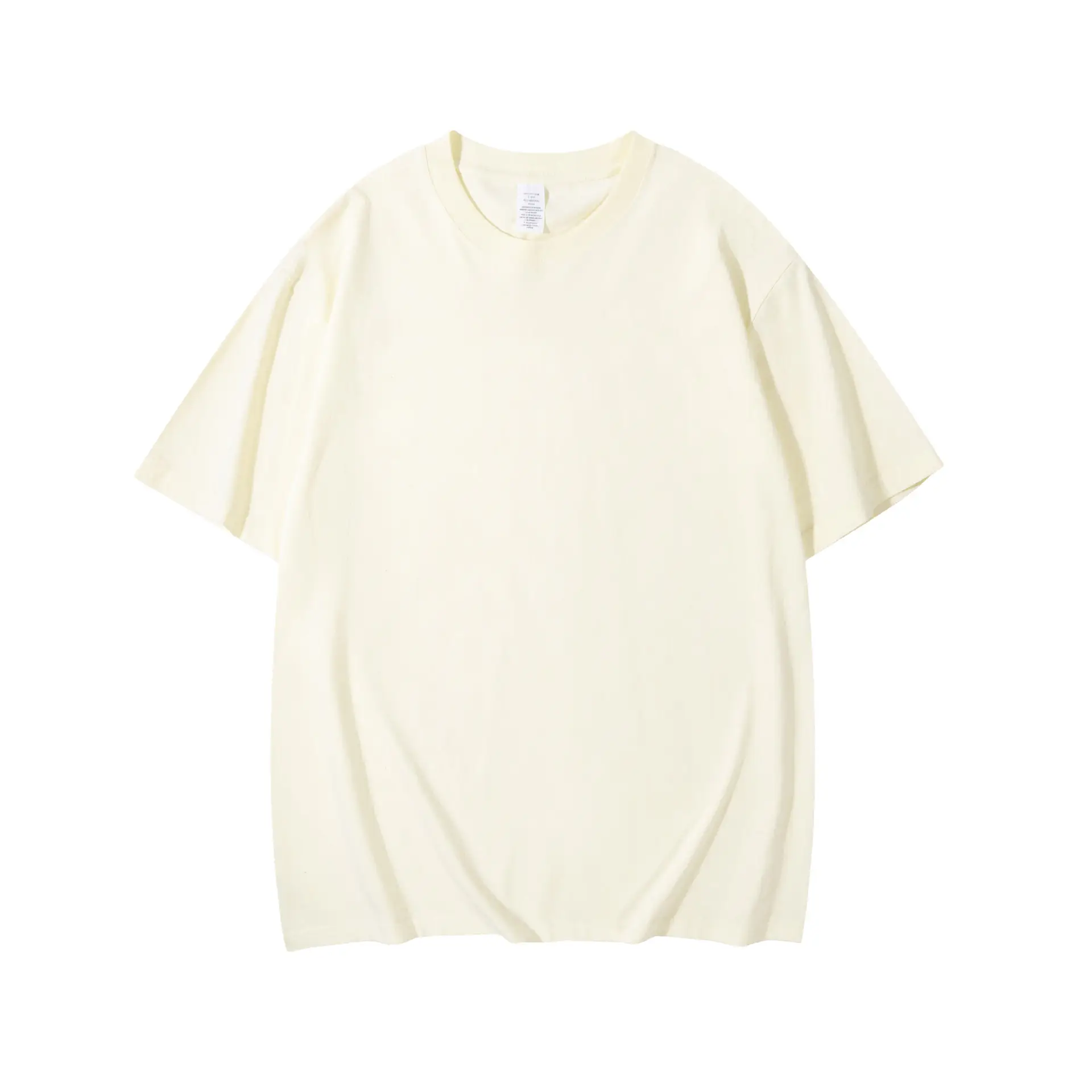 Women Cotton Plain T-Shirt White Round Neck Short Sleeve - Image 9