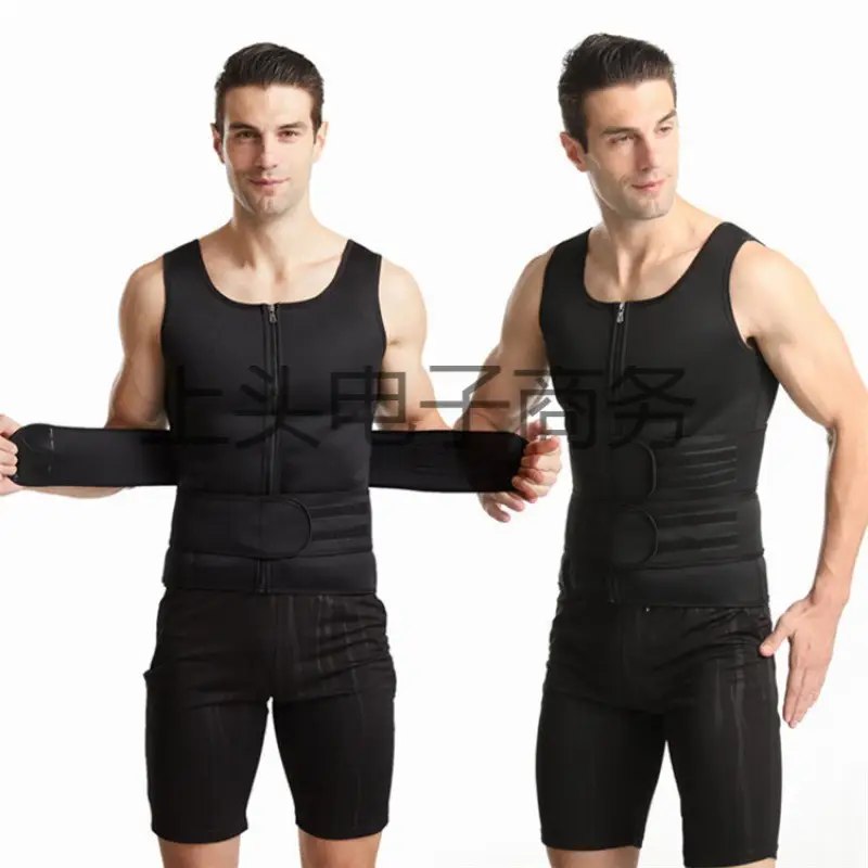 Men Black Waist Trainer with Double Belts for Long-Sitting Comfort - Image 6