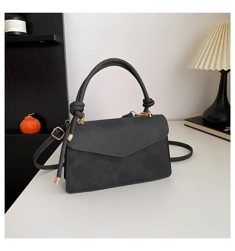 Women's Brown Square Crossbody Bag 2024 Spring New — feature 34