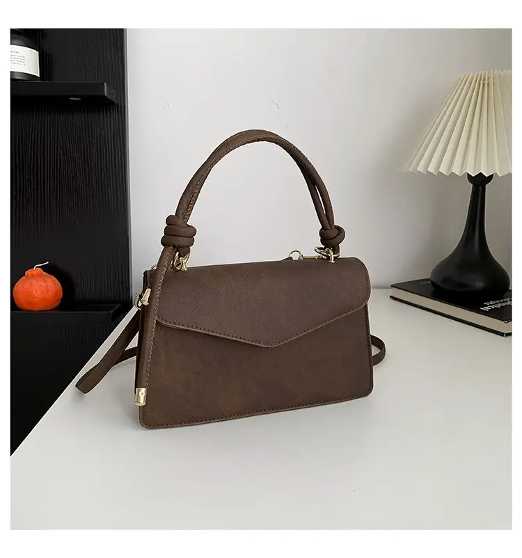 Women's Brown Square Crossbody Bag 2024 Spring New — feature 37