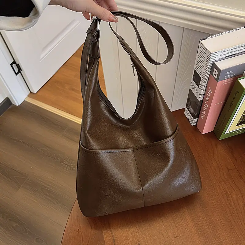 Trendy Women's Brown Crossbody Tote Bag 2026 - Image 7