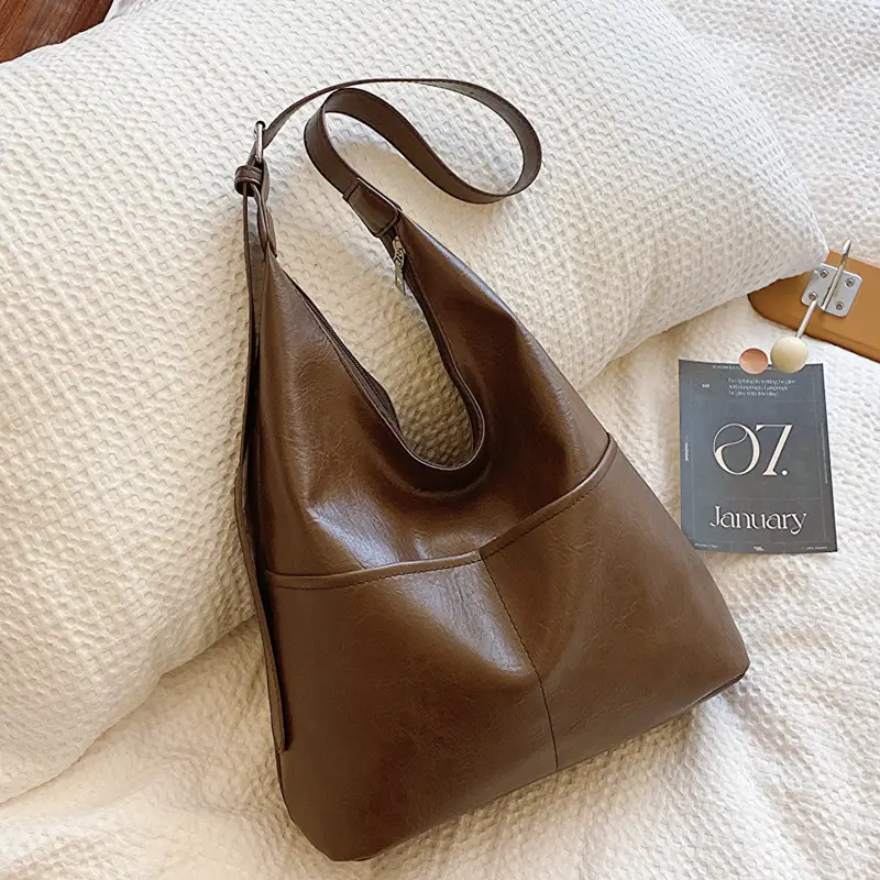 Trendy Women's Brown Crossbody Tote Bag 2026 - Image 2