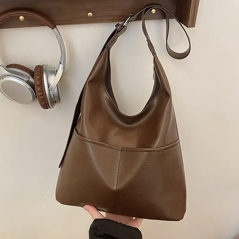 Trendy Women's Brown Crossbody Tote Bag 2026 - Image 3