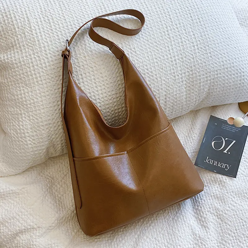 Trendy Women's Brown Crossbody Tote Bag 2026 - Image 4