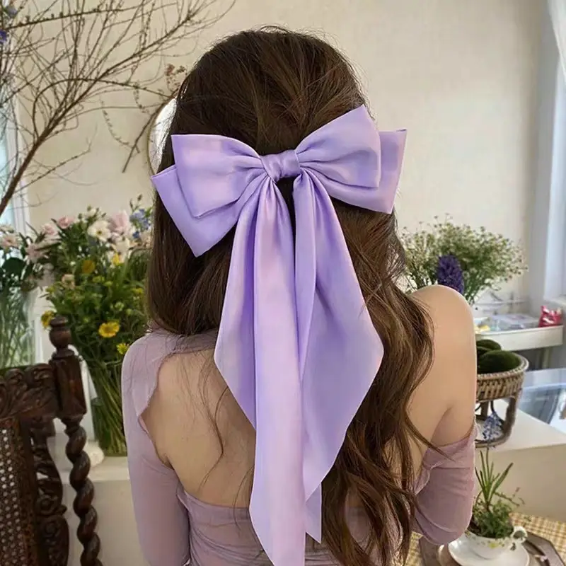 Oversized Bow Hairpin with Pearl Button, Forest Fairy Design - Image 5