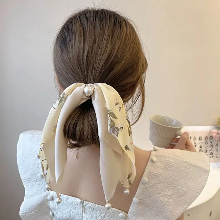 Oversized Bow Hairpin with Pearl Button, Forest Fairy Design - Image 6
