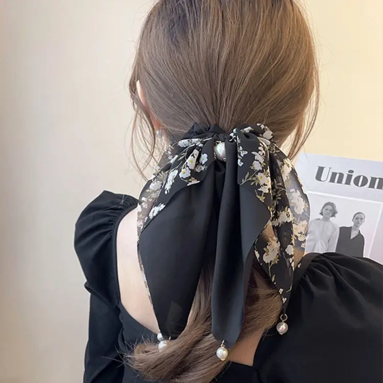 Oversized Bow Hairpin with Pearl Button, Forest Fairy Design - Image 9