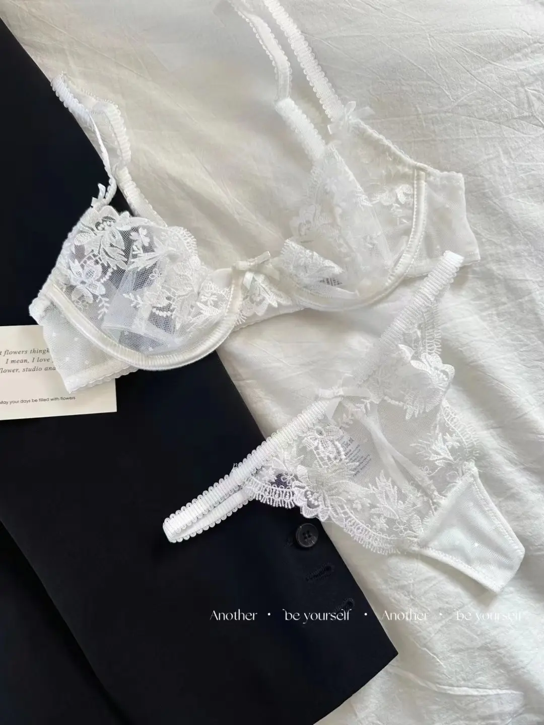 French Lace Push Up Bra Underwear Top — feature 10
