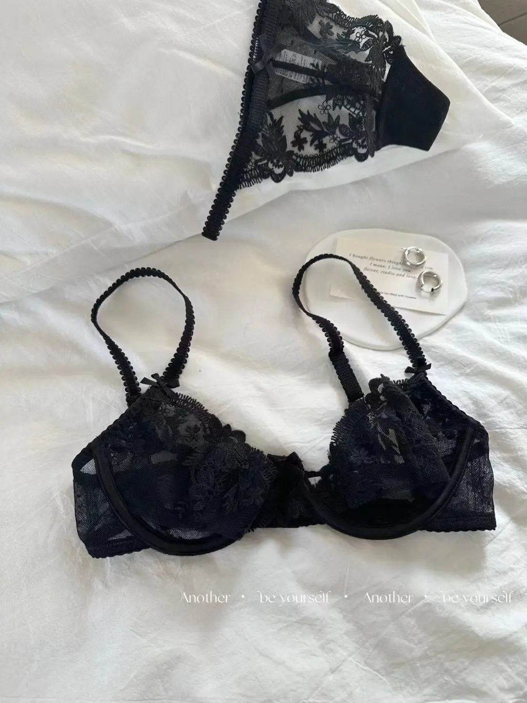 French Lace Push Up Bra Underwear Top — feature 9