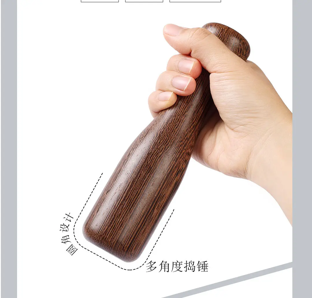 Wooden Garlic Hammer Walnut Culinary Tool — feature 8
