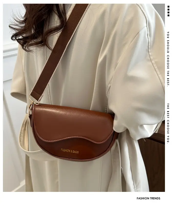 Women's Crossbody Bag Cream PU Leather 2024 Winter — feature 1
