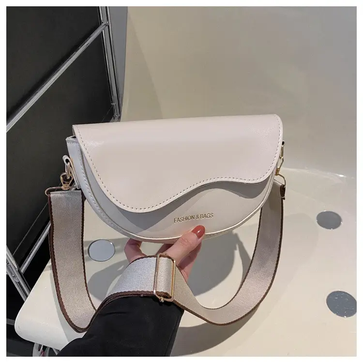 Women's Crossbody Bag Cream PU Leather 2024 Winter — feature 34