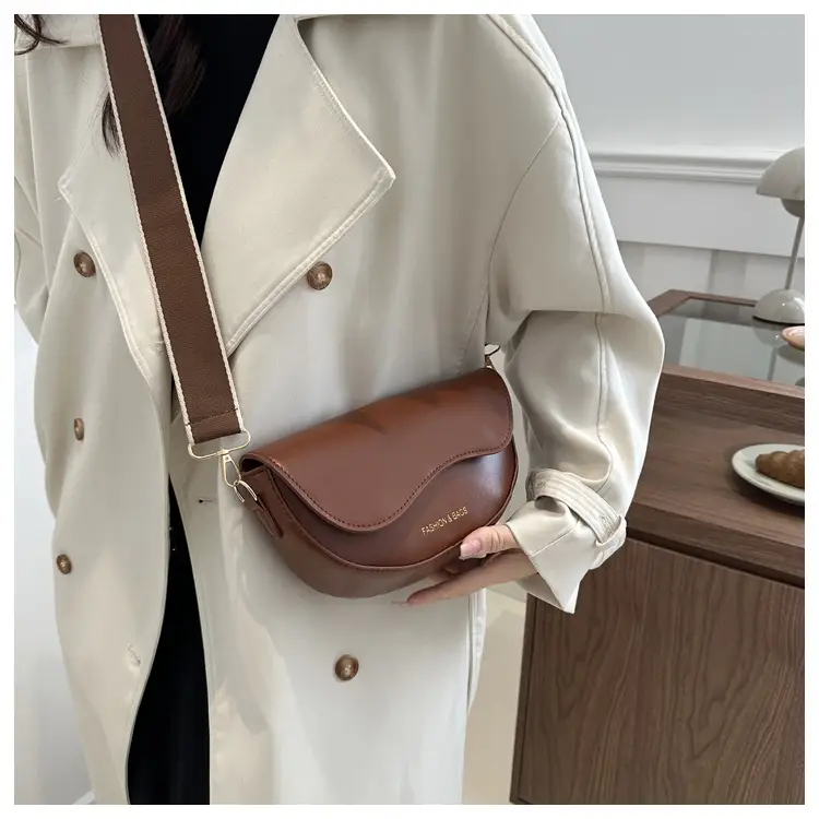 Women's Crossbody Bag Cream PU Leather 2024 Winter — feature 36