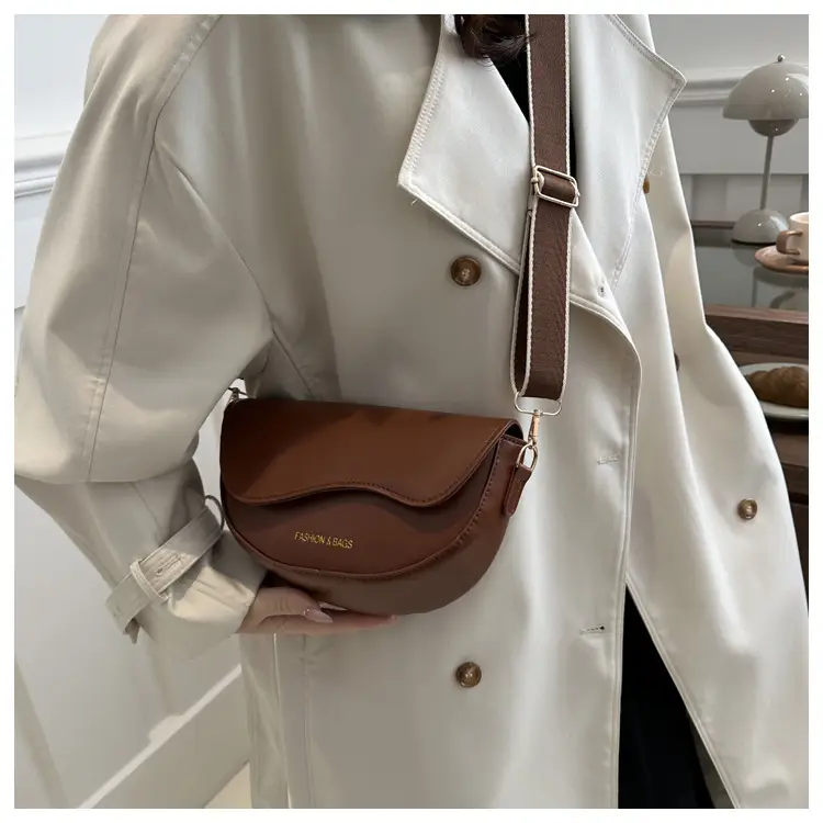 Women's Crossbody Bag Cream PU Leather 2024 Winter — feature 37