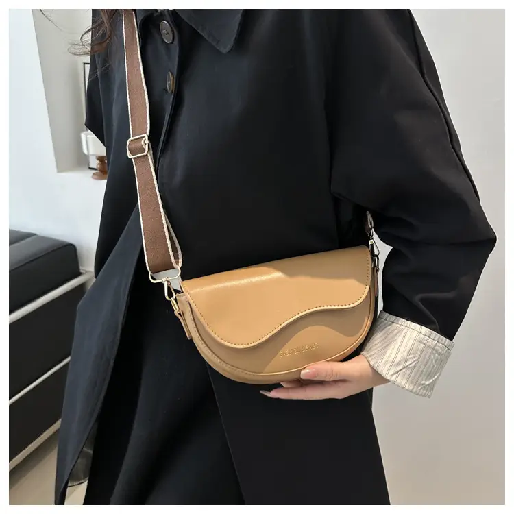 Women's Crossbody Bag Cream PU Leather 2024 Winter — feature 43