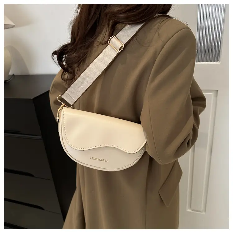 Women's Crossbody Bag Cream PU Leather 2024 Winter — feature 50