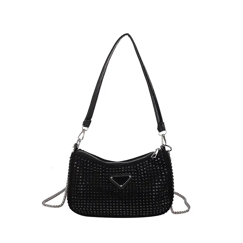 Rhinestone Shoulder Bag Women's Light Luxury 2024 Spring New - Image 6