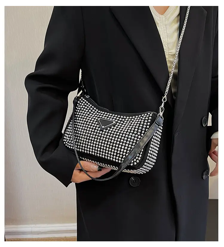 Rhinestone Shoulder Bag Women's Light Luxury 2024 Spring New — feature 2