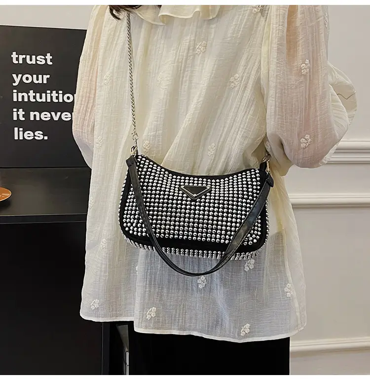 Rhinestone Shoulder Bag Women's Light Luxury 2024 Spring New — feature 21