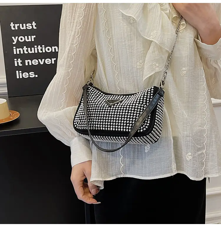 Rhinestone Shoulder Bag Women's Light Luxury 2024 Spring New — feature 22