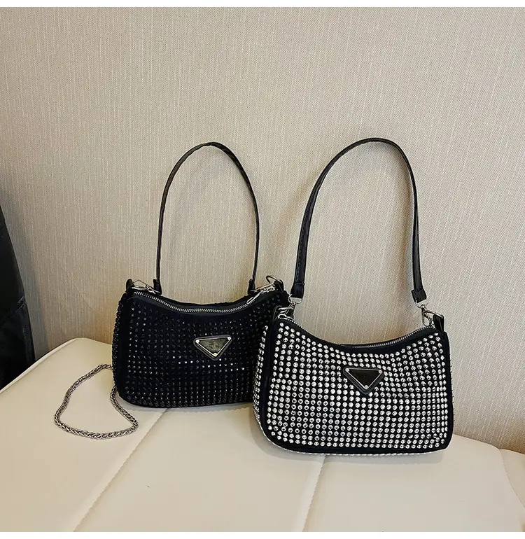 Rhinestone Shoulder Bag Women's Light Luxury 2024 Spring New — feature 32