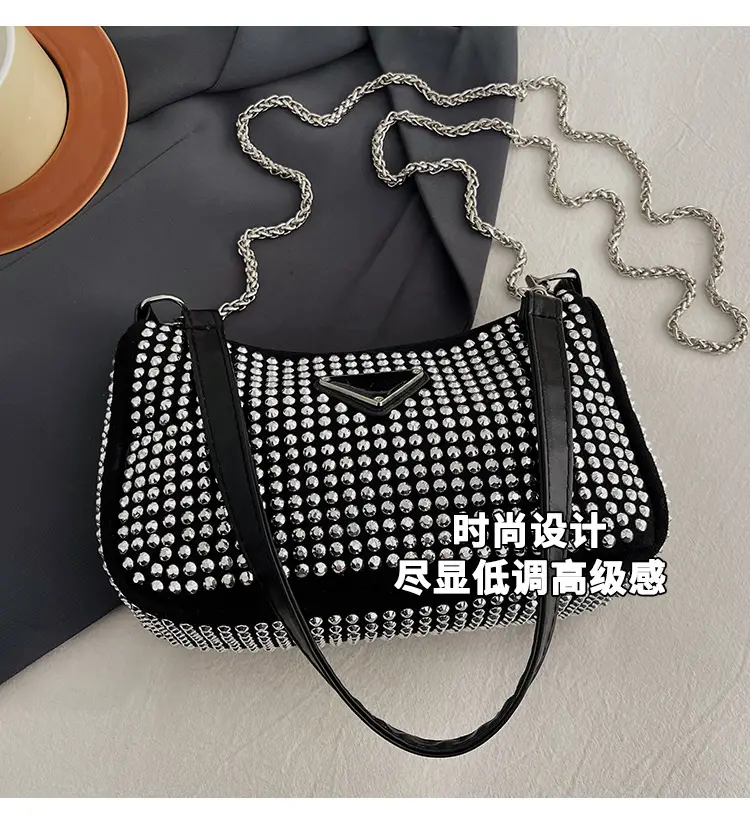 Rhinestone Shoulder Bag Women's Light Luxury 2024 Spring New — feature 4