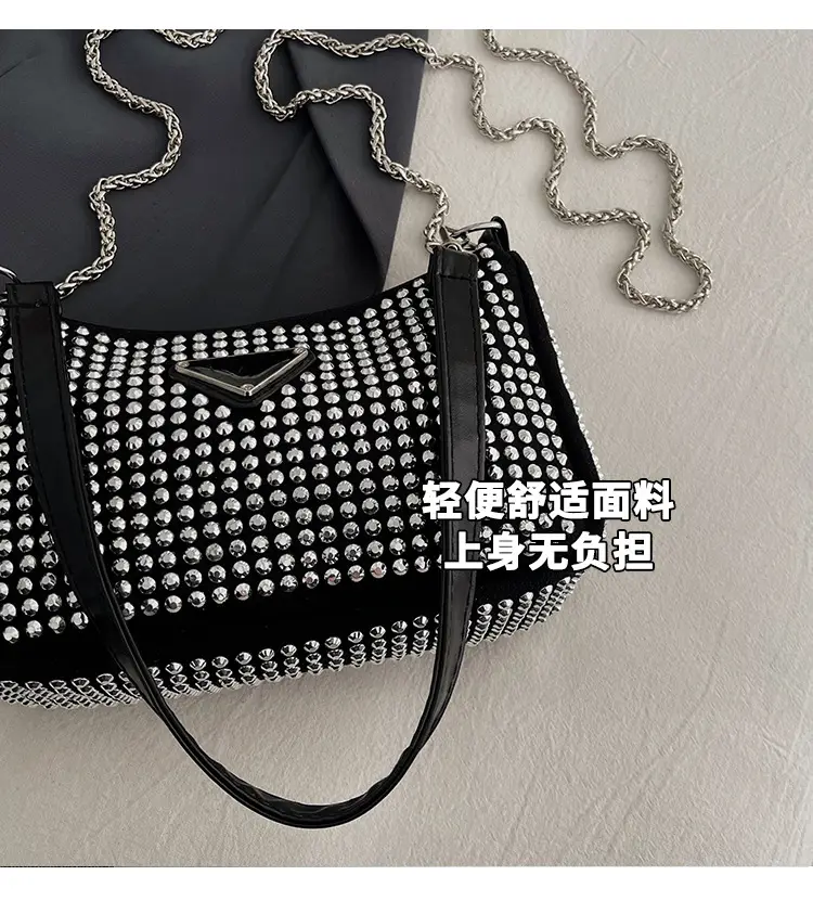 Rhinestone Shoulder Bag Women's Light Luxury 2024 Spring New — feature 5
