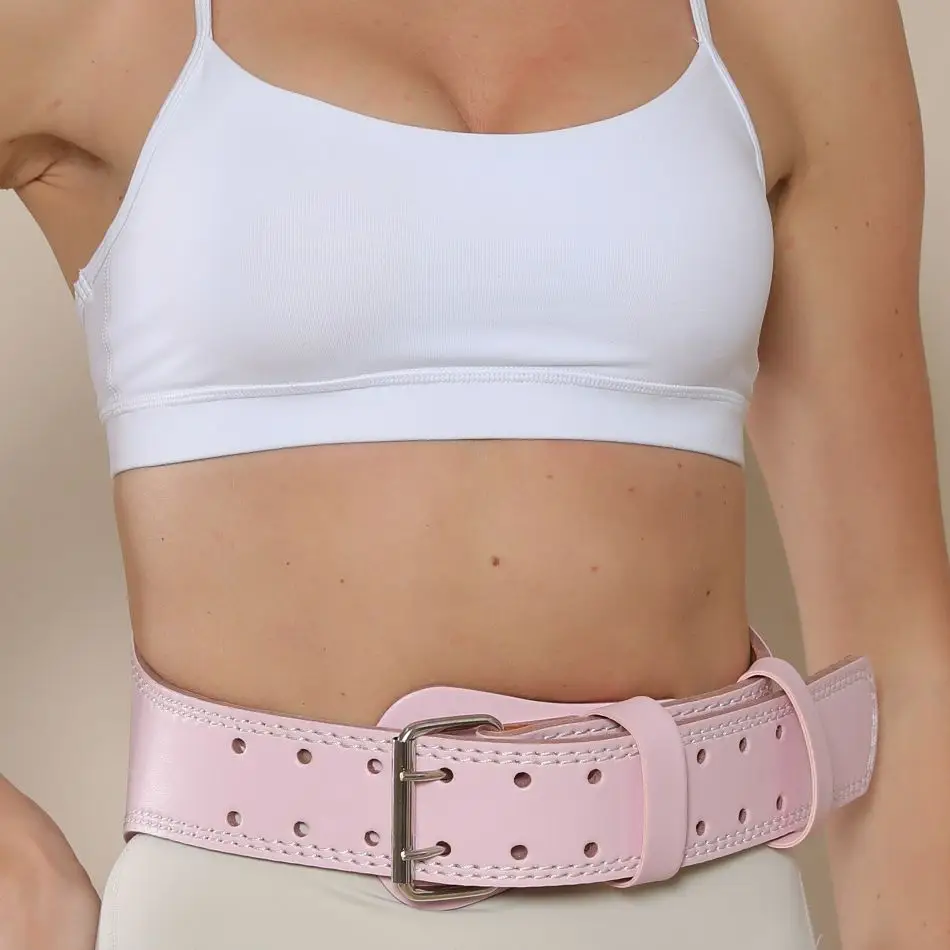 Pink PU Leather Waist Belt for Men Women - Image 3