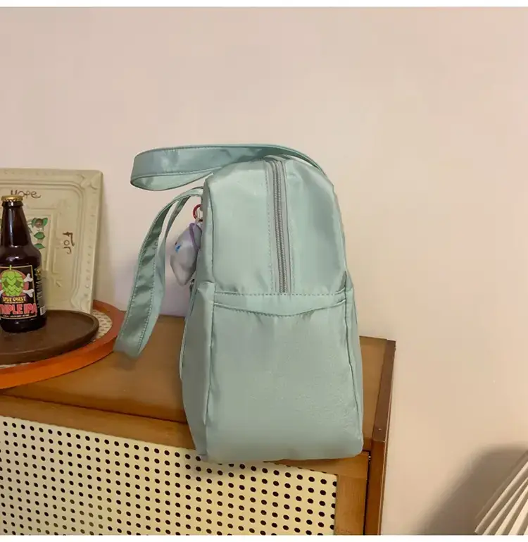 Light Blue Flower Decor Tote Bag for Girls — feature 23