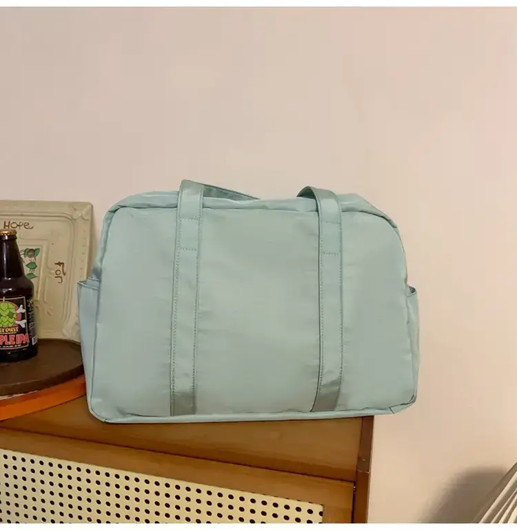 Light Blue Flower Decor Tote Bag for Girls — feature 24