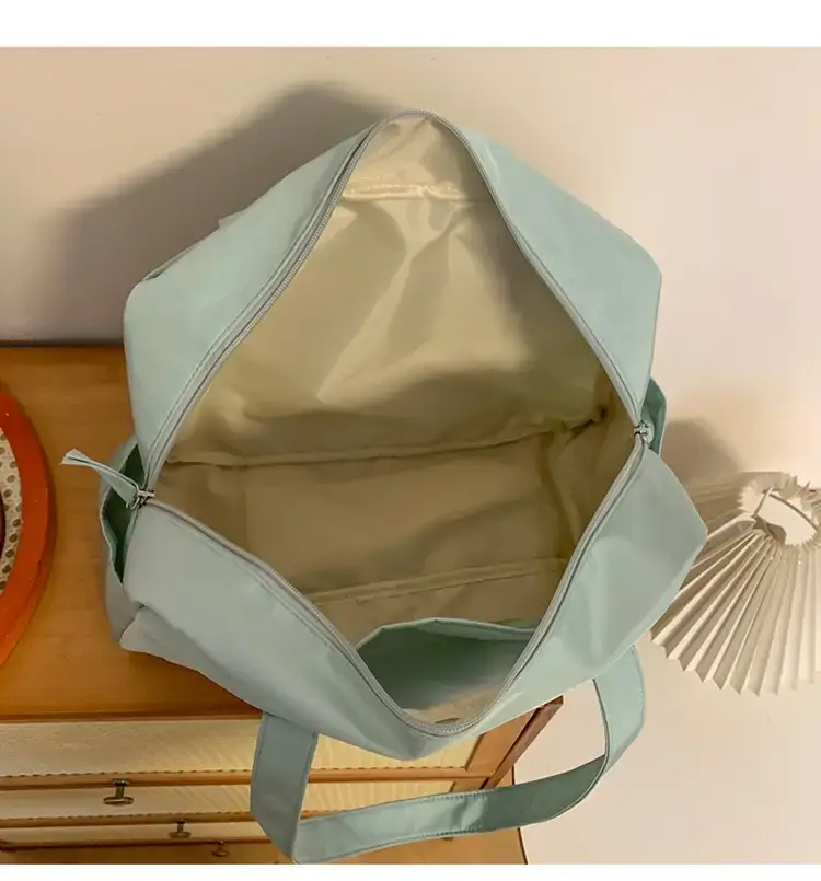 Light Blue Flower Decor Tote Bag for Girls — feature 28