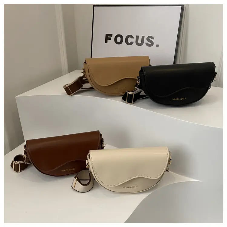 Women's Black Saddle Crossbody Bag with Large Capacity — feature 25