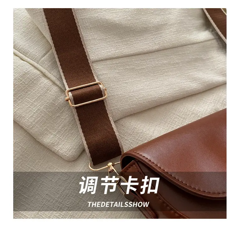 Women's Black Saddle Crossbody Bag with Large Capacity — feature 5