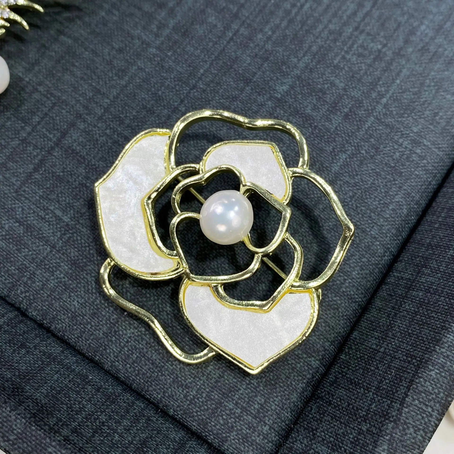 Antique Pearl Butterfly Brooch for Women - Image 4