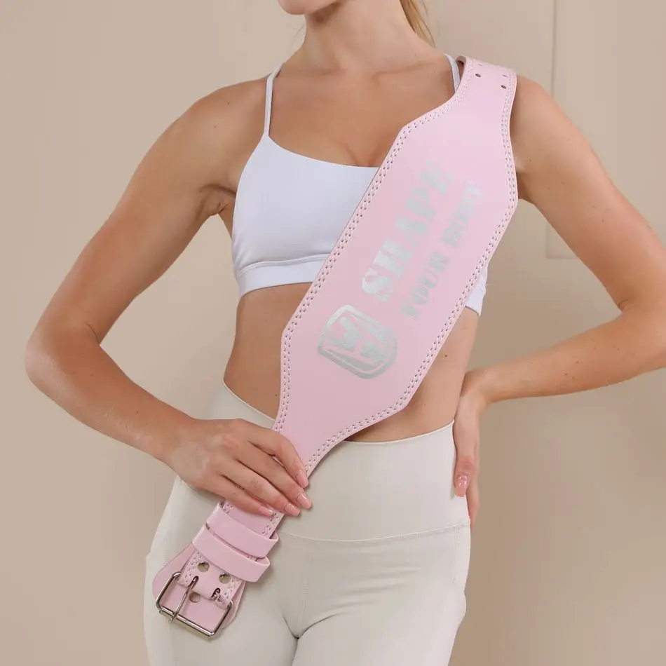 Women's Pink Waist Support Belt for Deep Squat & Hard Pulls