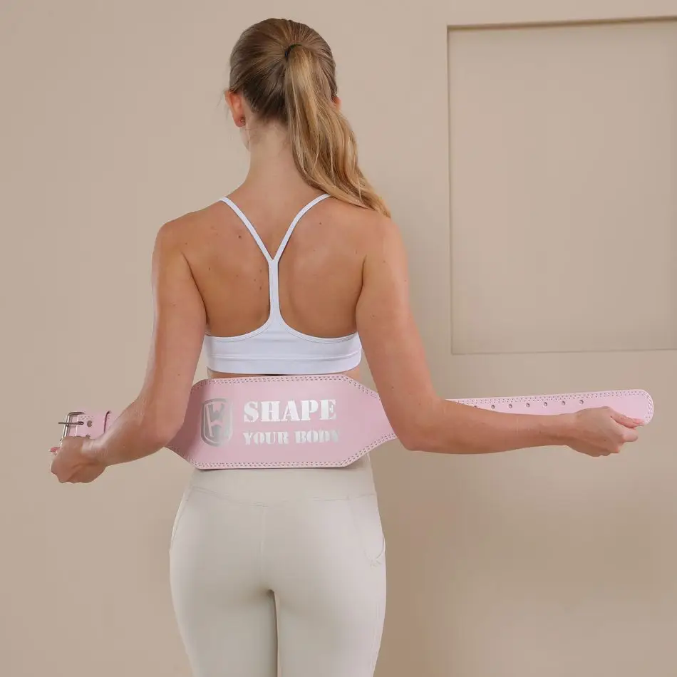 Women's Pink Waist Support Belt for Deep Squat & Hard Pulls — feature 17