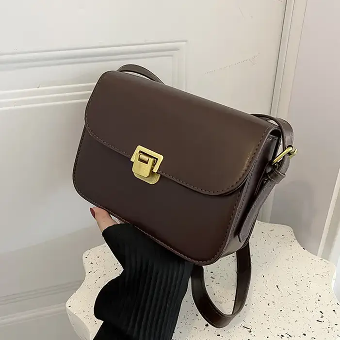Stylish Beige Square Shoulder Bag for Women - Image 7