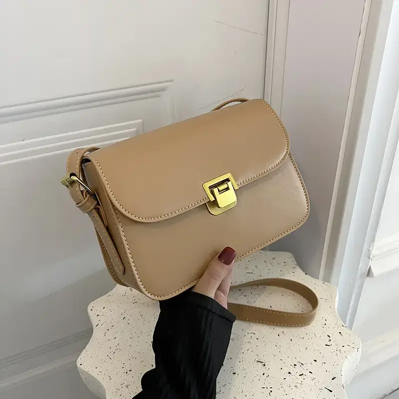 Stylish Beige Square Shoulder Bag for Women - Image 2