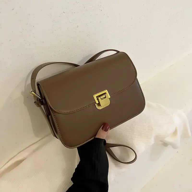Stylish Beige Square Shoulder Bag for Women - Image 4